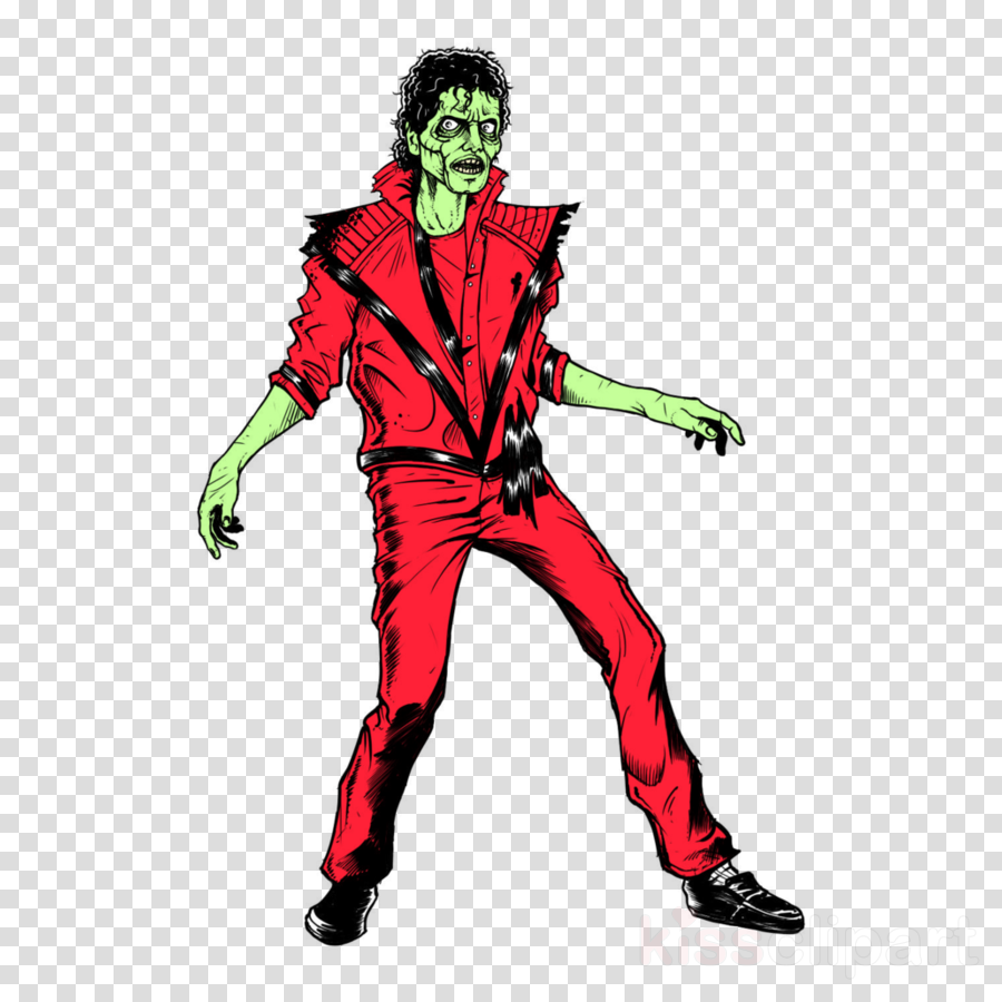 Michael Jackson Thriller Png Clipart Cartoon Michael - Michael Jackson Thriller Drawing (900x900), Png Download
