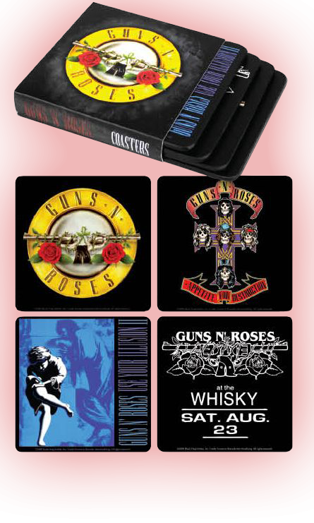 Guns N' Roses - Guns N' Roses - Coasters Set Of 4 (445x741), Png Download
