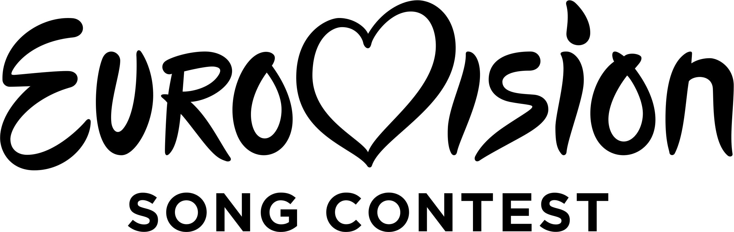 Eurovision Song Contest Logo (2404x760), Png Download