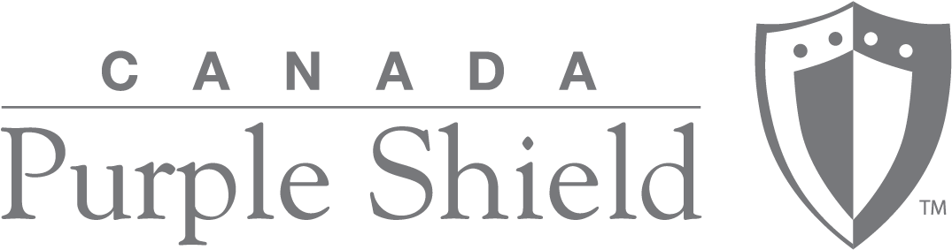 Purple Shield Logo Gray - Purpleshield Canada (1200x395), Png Download