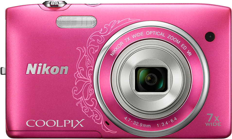 Nikon Coolpix S3500 Pink (1000x622), Png Download