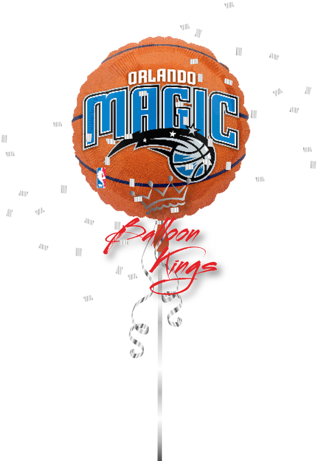 Orlando Magic - 18" Nba Orlando Magic Basketball Balloon - Mylar Balloons (854x1024), Png Download