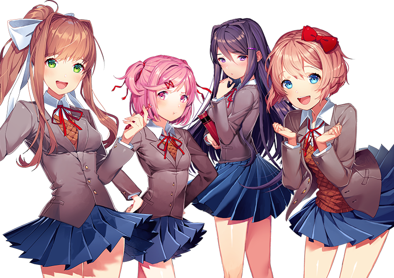 Bcuz I'm Curious Xd No, Seriously, I Wanna See Who's - Cute Doki Doki Literature Club (800x565), Png Download