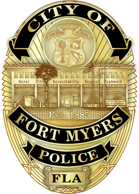 Myers Police Department - Fort Myers Police Department Badge (1113x743), Png Download