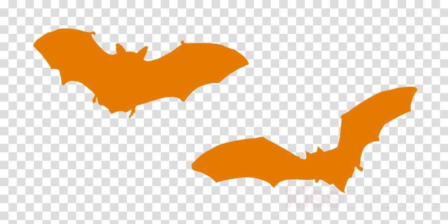 Orange Halloween Bat Clipart Bat Clip Art - Clip Art (900x450), Png Download