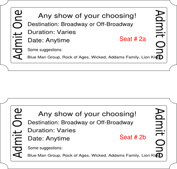 Broadway Tickets Clip Art (600x574), Png Download