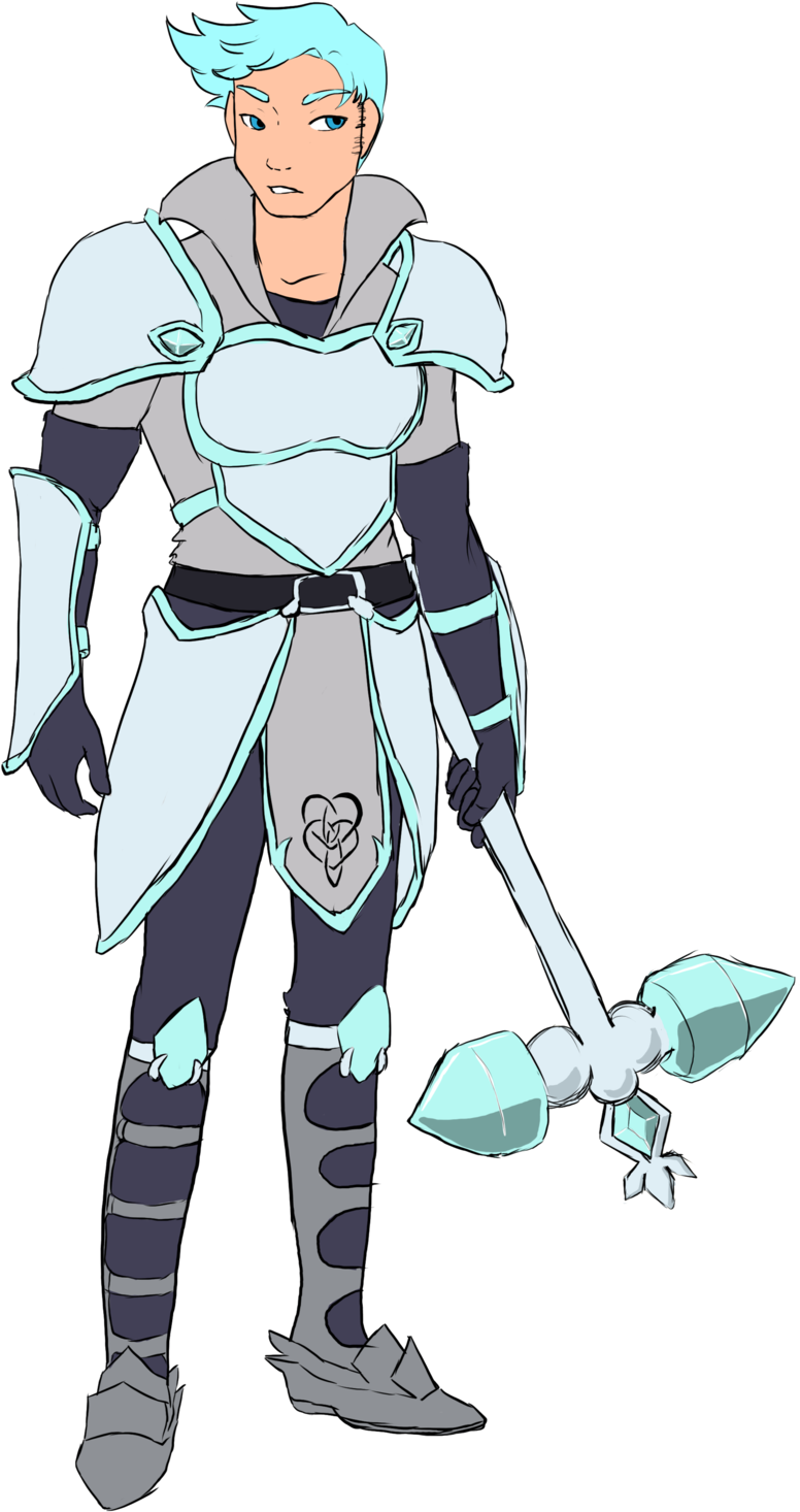 The Diamond Knight - Cartoon (1024x1602), Png Download