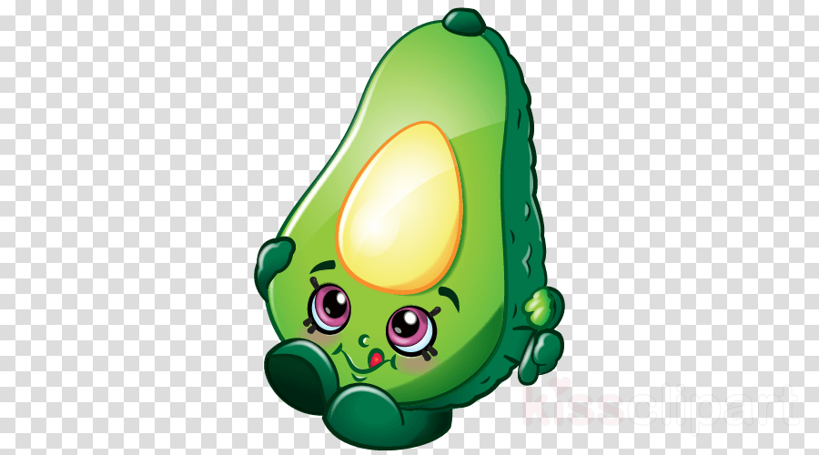 Shopkins Dippy Avocado Clipart Shopkins Avocado Vegetable (900x500), Png Download