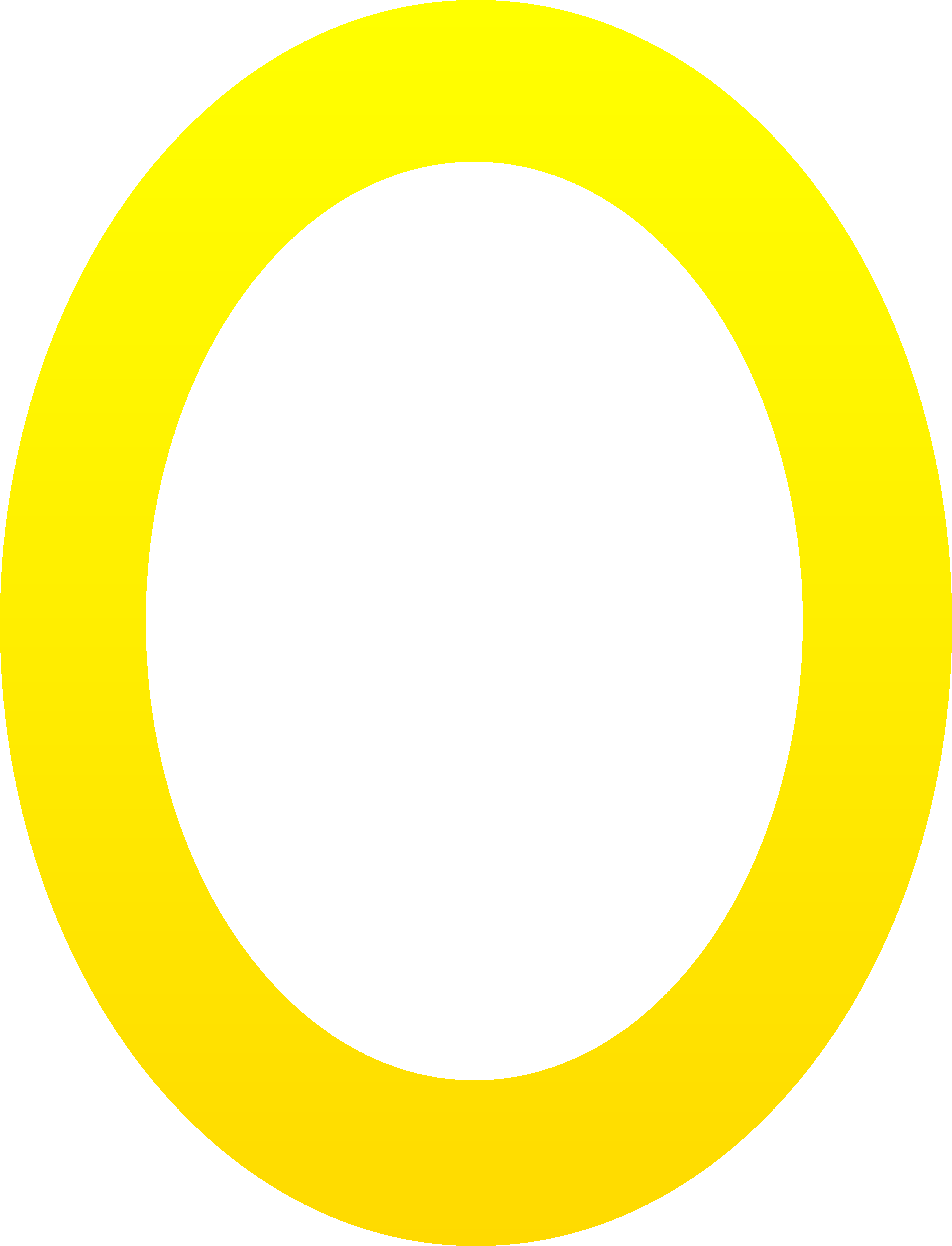 Letter Clipart Yellow - Letter O Free Clip Art (5466x7151), Png Download