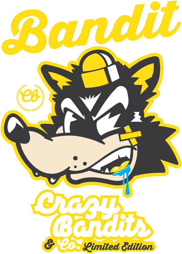 Bandit Vector Scarf Clipart Royalty Free - Crazy Bandit (600x849), Png Download