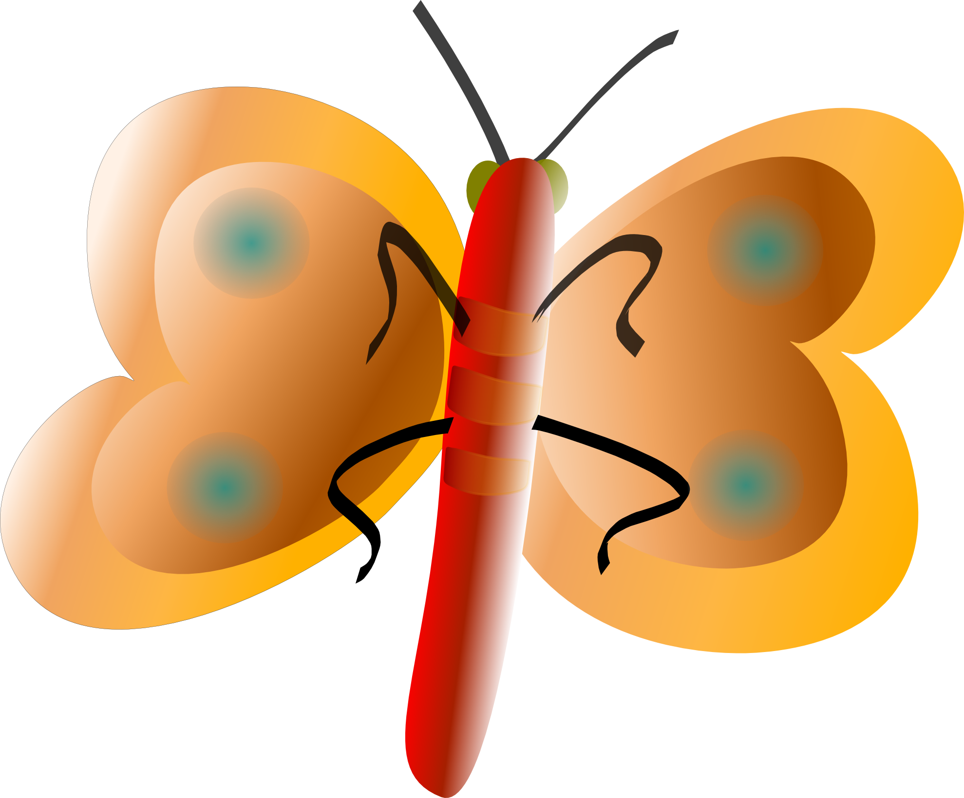 Photoshop Cs6 Clipart - Orange Butterfly Shower Curtain (1979x1640), Png Download