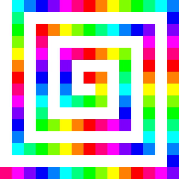 120 Square Spiral 12 Color Svg Clip Arts 600 X 600 (600x600), Png Download