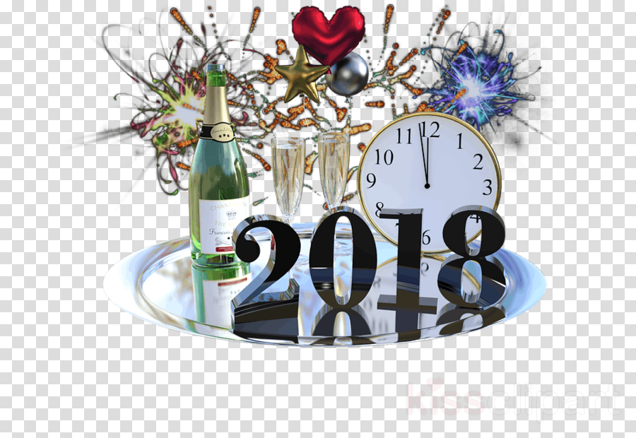 White Rabbit New Years Clipart New Year's Eve New Year's - Newyearseve Clock (900x620), Png Download