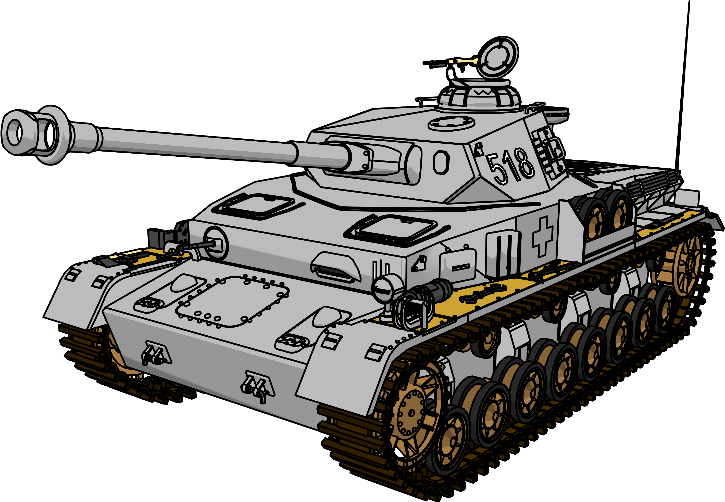 Tank Clipart Jpg Transparent - Tank Clipart Png (2901x2035), Png Download