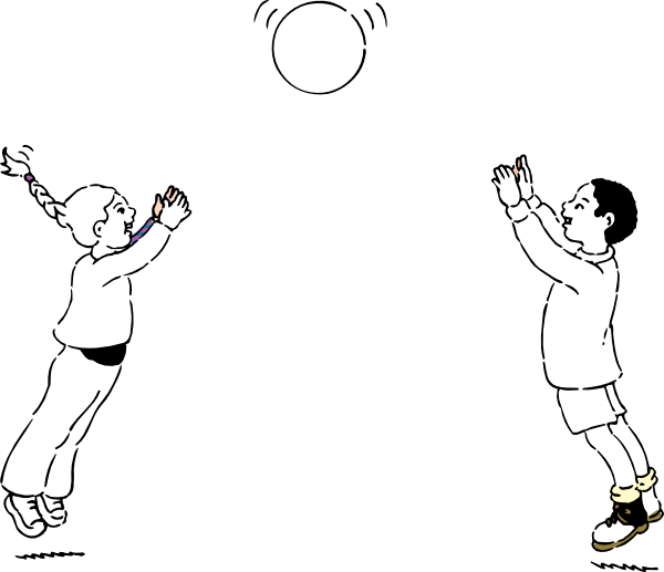 Playing Ball (600x517), Png Download