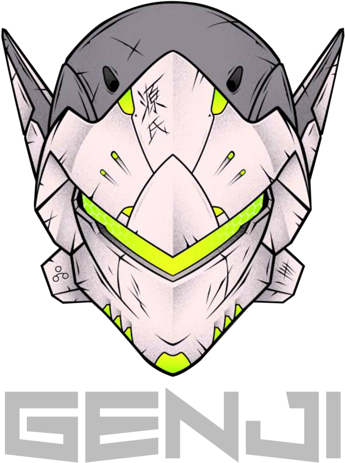 Genji Face Logo Mens Shirt Falovas Artist Shop Png - Illustration (857x1199), Png Download