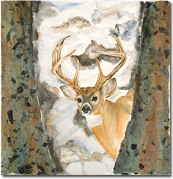 Watercolor 30" X 30" Original & Prints Available - Paint (350x400), Png Download