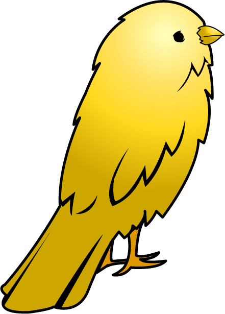 Canary Clipart Yellow Bird - Yellow Bird Clipart (441x615), Png Download