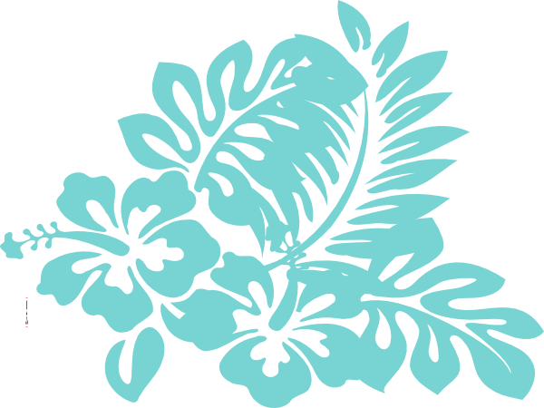 Blue Tropical Flower Svg Clip Arts 600 X 450 Px (600x450), Png Download