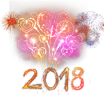 Happy New Year Fireworks Png Free Download - Png Happy New Year 2018 (360x360), Png Download