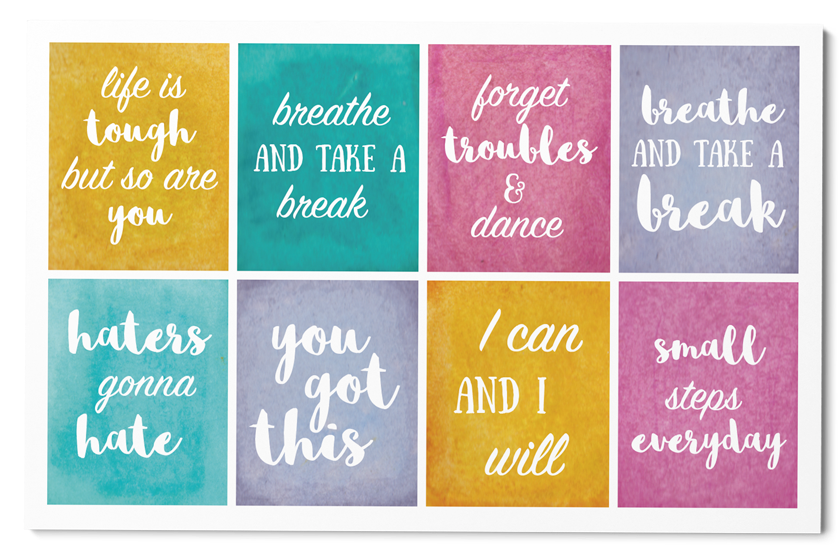 Watercolor Quotes For Happy Planner Or Erin Condren - Book Cover (1024x768), Png Download