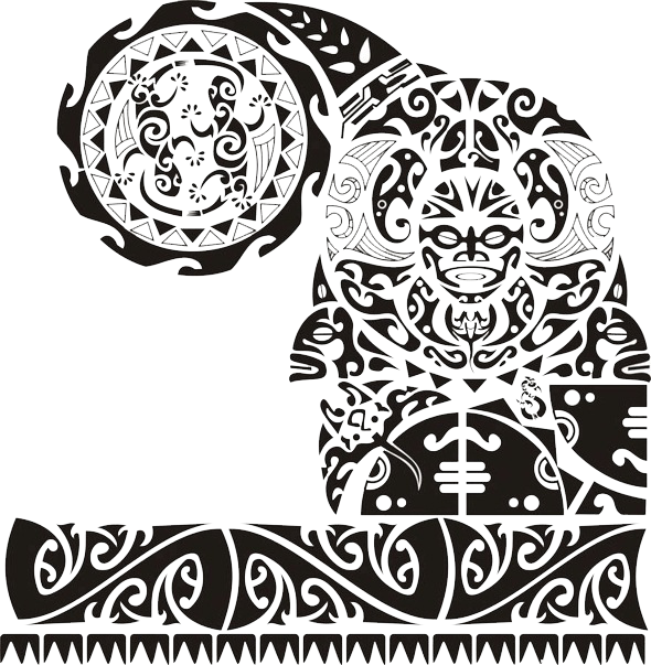 Women Breast Tattoo Png - Maori Tattoo (590x603), Png Download