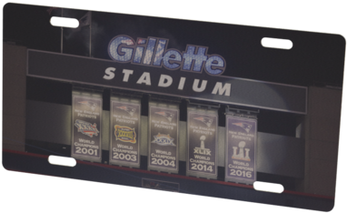 New England Patriots Super Bowl Trophies Metal Photo - New England Patriots (480x360), Png Download