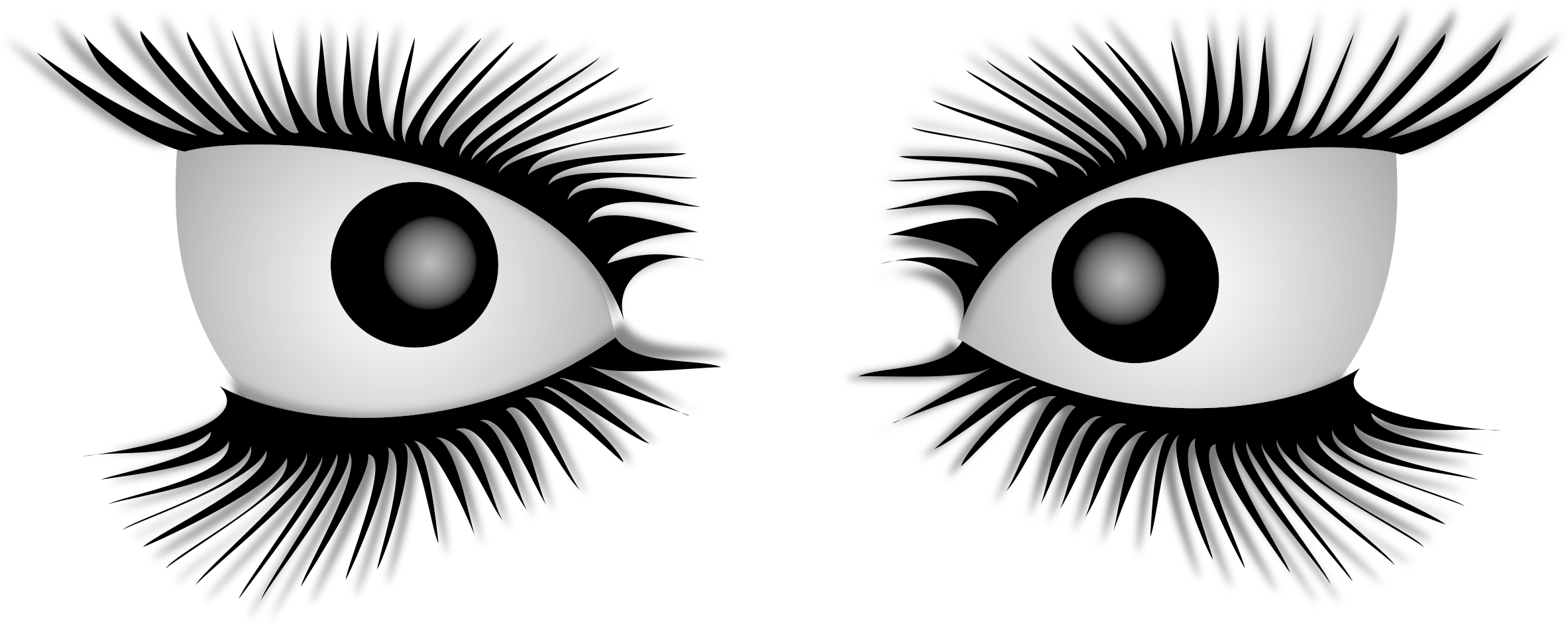 Evil Eyes Clipart (2400x979), Png Download