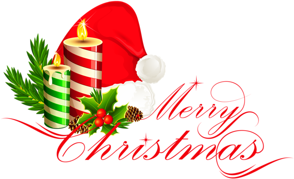 Merry Christmas Deco With Santa Hat Christmas Text, - Letters To The Fate Bound (600x370), Png Download