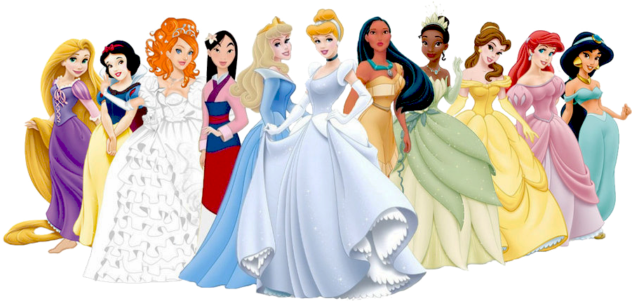 Blue Dress Clipart Disney Princess - Disney Princess (900x440), Png Download