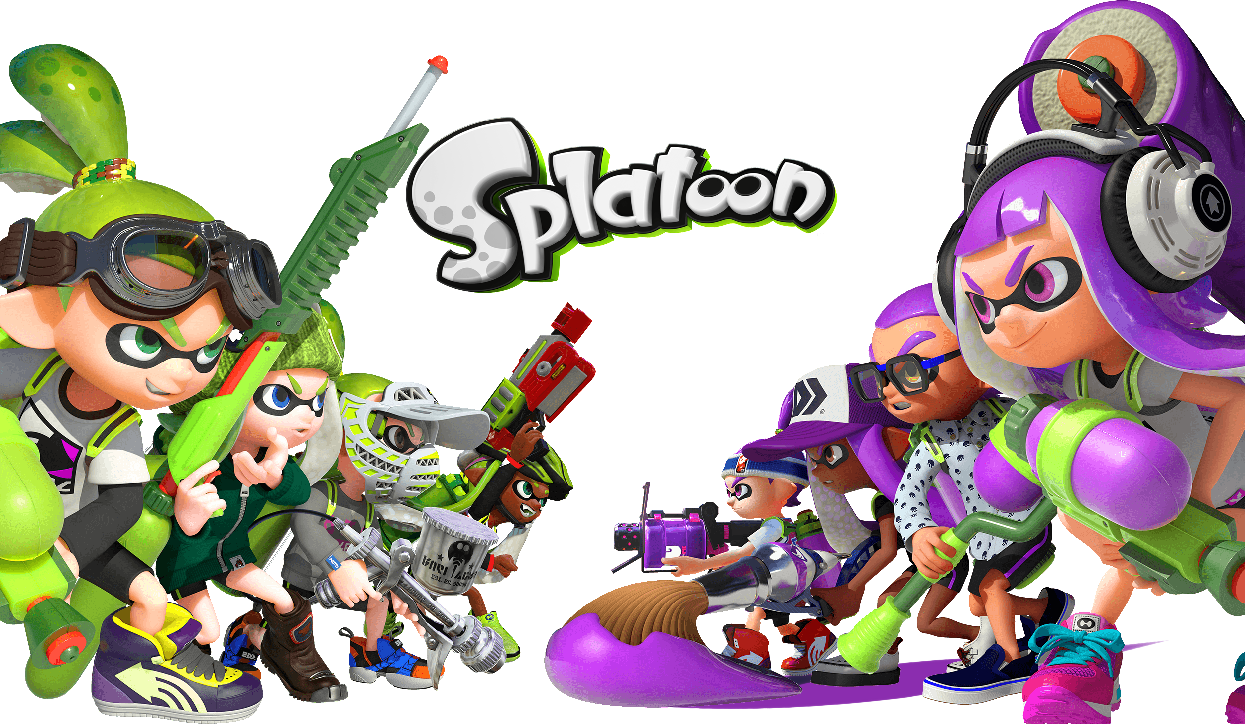 Hd Wallpaper - Splatoon Png (2500x1500), Png Download