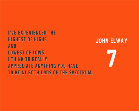 Denver Broncos John Elway Inspirational Quote Poster-downloadable - Orange (480x480), Png Download