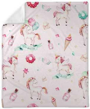 Isolated Cute Watercolor Unicorn Pattern - Unicorn Watercolor (400x400), Png Download