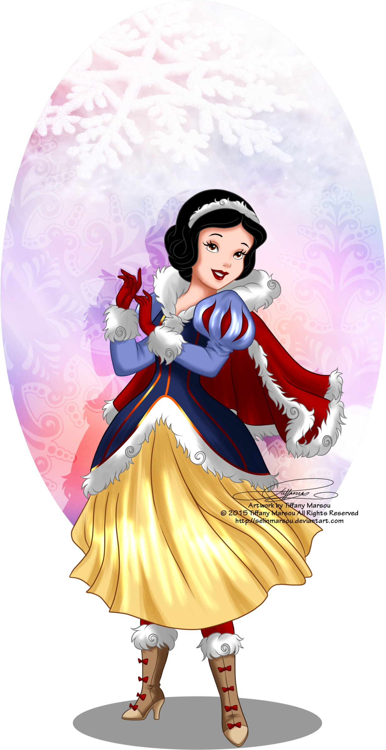Snow White Clipart Walt Disney Character - Disney Snow White Winter (1280x2447), Png Download
