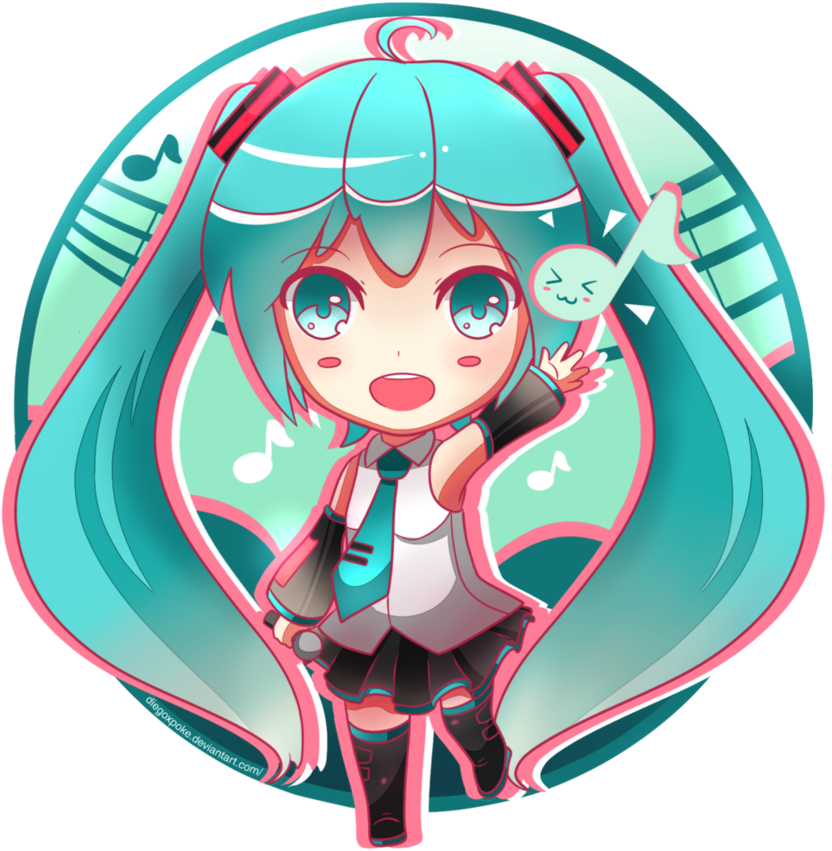 Chibi Series Hatsune V - Ieubag Purse Girl Singer Hatsune Game Small Purse Wristlet (885x902), Png Download