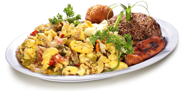 Contact Us - Plate Of Jamaican Food Png (712x359), Png Download
