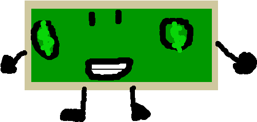 Dollar Bill - Dollar Inanimate Fight Out (640x400), Png Download