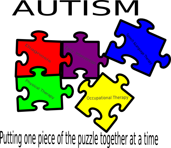Autism Puzzle Embroidery Design (600x519), Png Download