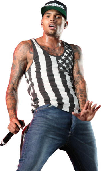 Chris Brown On Stage - Chris Brown And Rihanna 2017 (353x600), Png Download