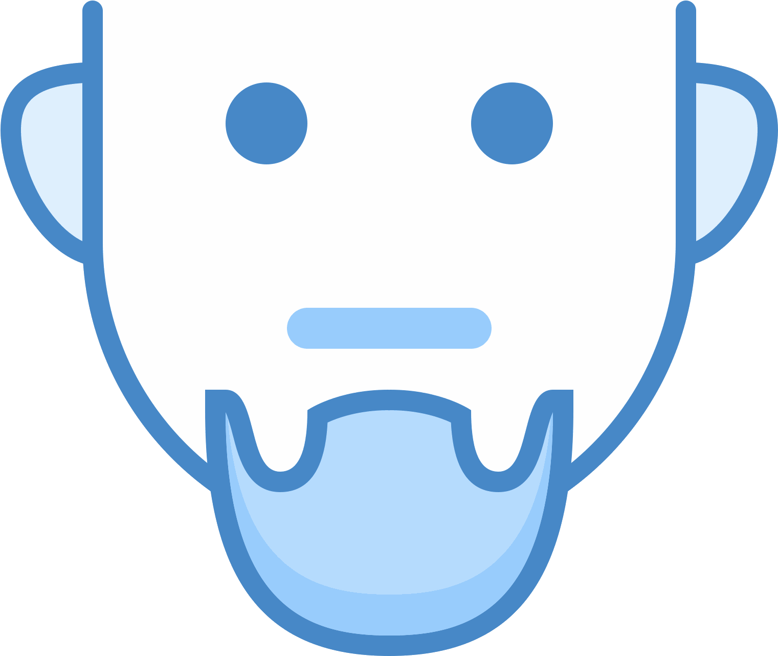 The Icon Is The Hairless Face Of A Cartoon Man - Icon (1600x1600), Png Download