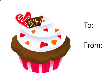 Cupcake Gift Tag - Cupcake (501x286), Png Download
