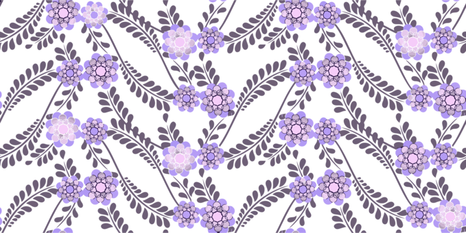 Symmetry Purple Leaf Lavender - Clip Art (679x340), Png Download