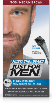 Just For Men Mustache And Beard Brush-in Color Gel, (400x400), Png Download