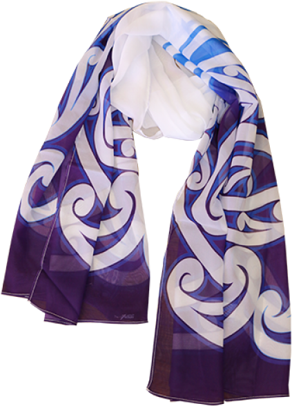 Chiffon Scarf Moana Blue - Scarf (600x800), Png Download