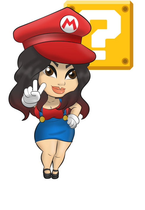 Mario Ivy Chibi - Cartoon (592x800), Png Download