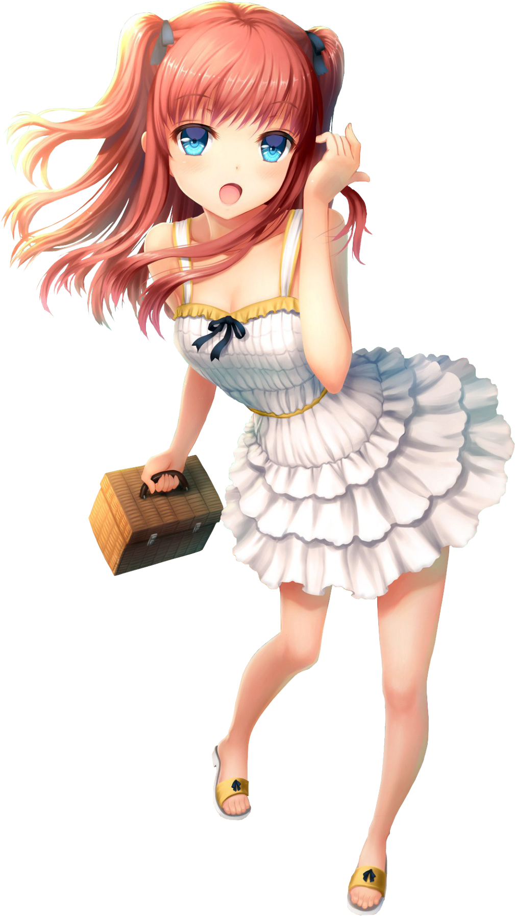 Png Transparent 2d Girl Kawaii Cute Girls Anime Anime - Anime Girls In Sandals (1080x1920), Png Download