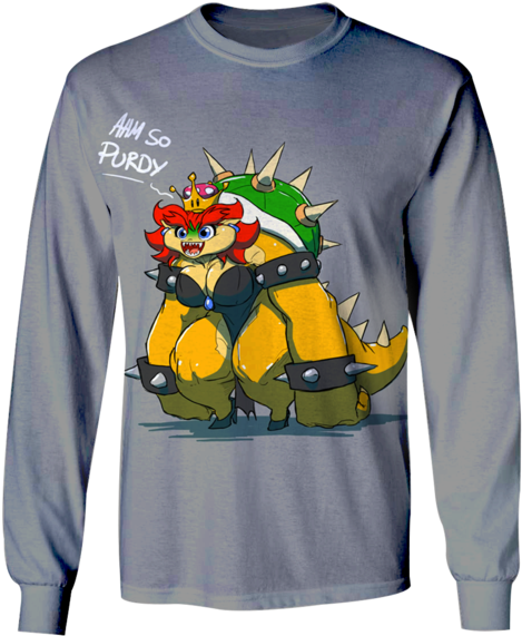 3d Bowsette And Bowser Mario Tshirt - Oak Island - T-shirt Short Or Long Sleeve Your Choice! (600x599), Png Download
