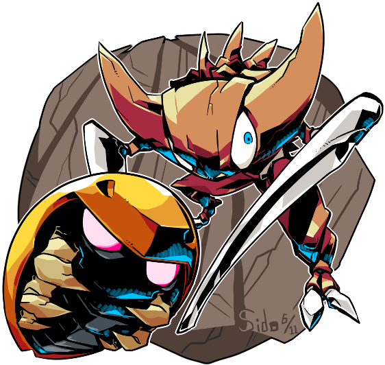Kabuto And Kabutops - カブトプス イラスト (614x614), Png Download