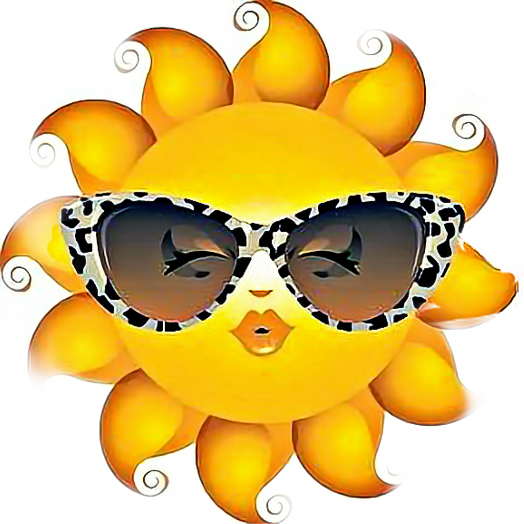 Sun Emoji Sunglasses Glasses Freetoedit - Emoticon Sun (1024x1024), Png Download