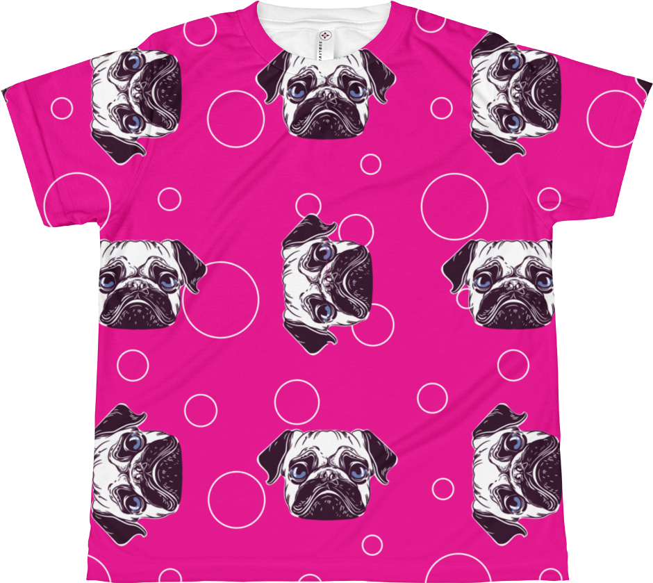 Pug Pop Art Print - Pop Art (1000x1000), Png Download